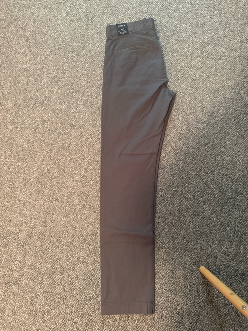 J. Crew Slim Chino Pants in Charcoal Brown